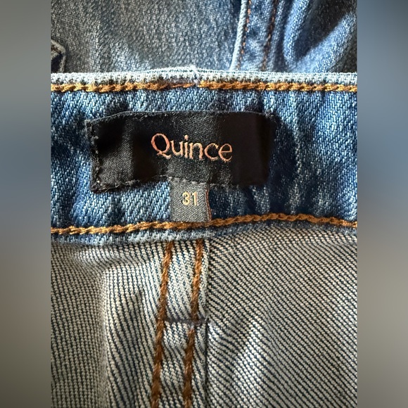 QUINCE Stretch Relaxed Straight Leg Jeans Size 31 - Picture 4 of 5